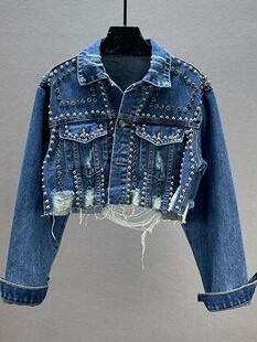 Heavy 2023 Denim Jacket New Womens Summer Industry Spring