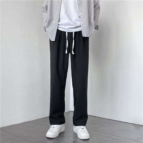 Cross-border Summer Ice Silk Pants Men's Thin Casual Pants r