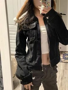 Fashion Jeans 2024 Streetwear Solid Coats All Zipper Match