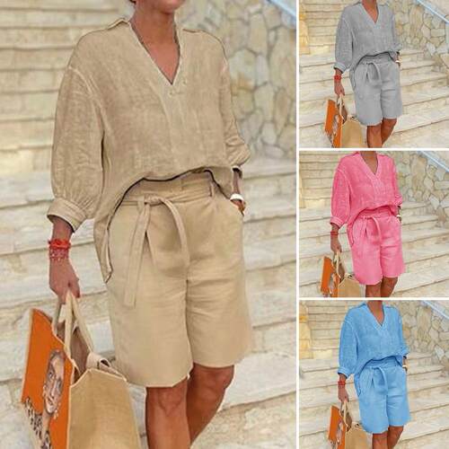 Zhan 2026 tton-linen Women’s Fashion Casual Outfit, Women’