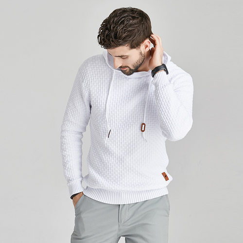 Men's Jacquard Hoodie Fashion Base Casual Men's Sweater