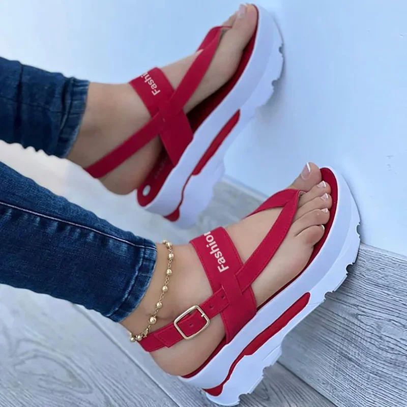 Women Sandals New Platform Sandals For Summer Wedges Shoes W-封面