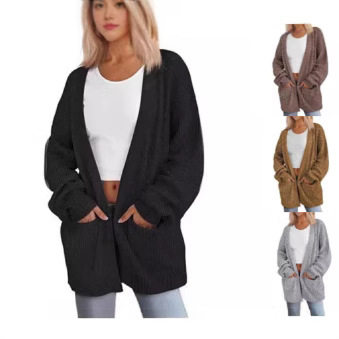 2026 Solid lor Loose Sweater Women's Pocket at Women