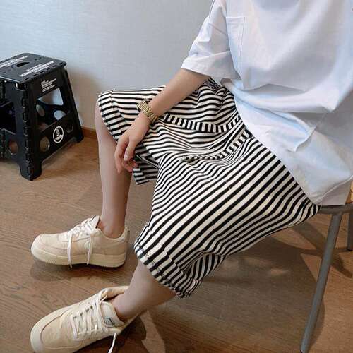 150.00kg Large Size Men's High Sreet Loose  And White Vertic