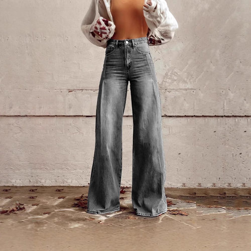 Vintage Wide Leg Fashion High Waist Design Sense Floor-moppi