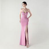 裙子 高端轻奢高级感抹胸裹胸一字肩性感长款 法式 晚礼服女2026新款