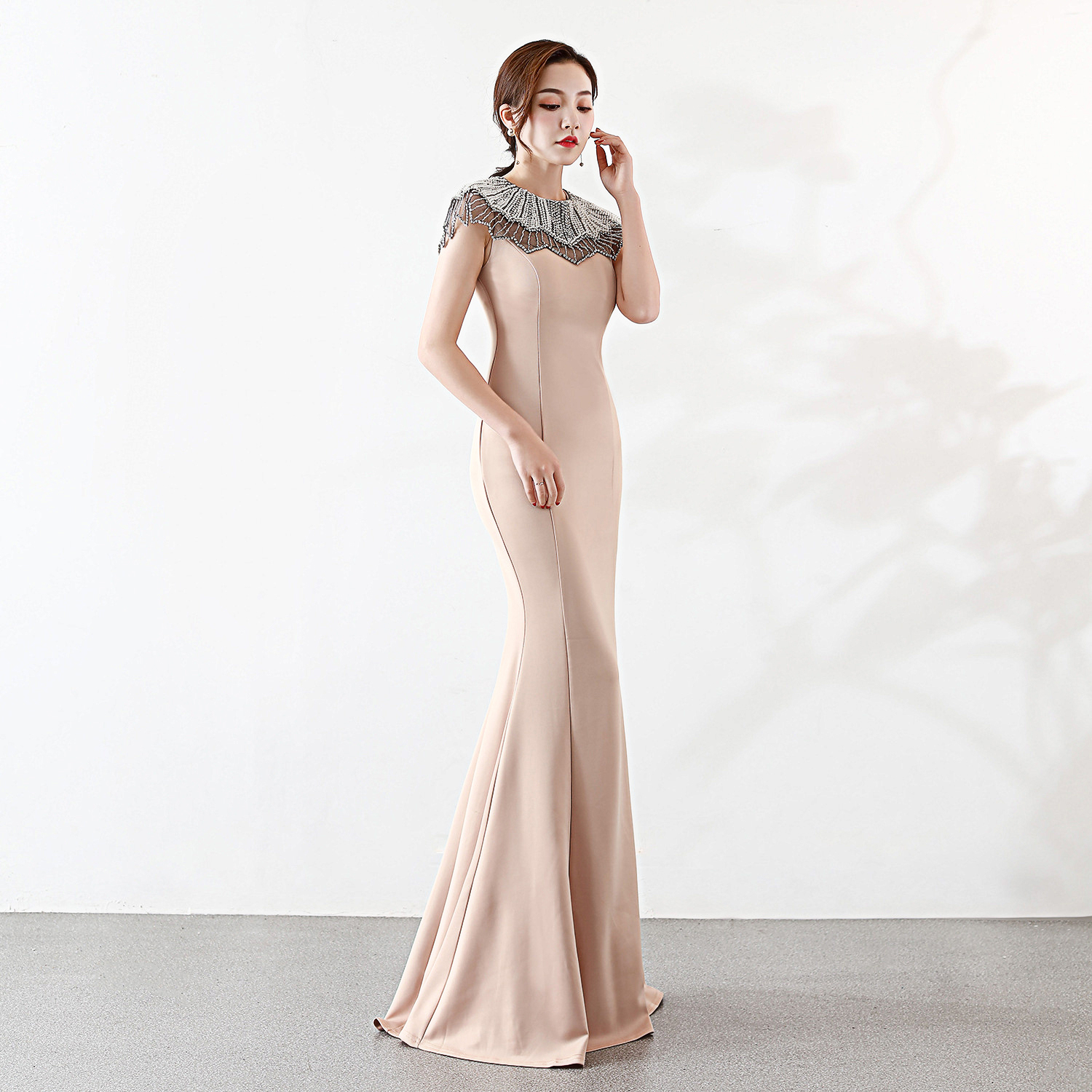 晚礼服女晚宴修身显瘦长款鱼尾裙