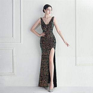 2026年新款晚礼服女轻奢高级感气质女神范名媛舞会派对长款连衣裙
