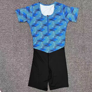 连体衣田径短袖运动跑步速干马拉松半袖训练队服背心定制专业级