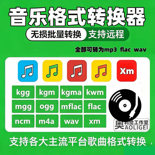 音乐格式转换kgg kgm kwm ncm mgg mflac ogg MP4转mp3无损转换器