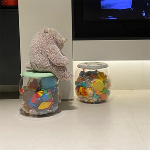 【新家的100个快递】透明收纳凳多功能儿童毛绒玩具可坐换鞋凳