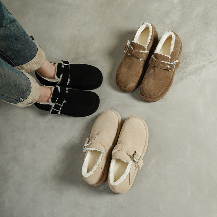 三秒即暖~纯羊毛勃肯鞋雪地鞋