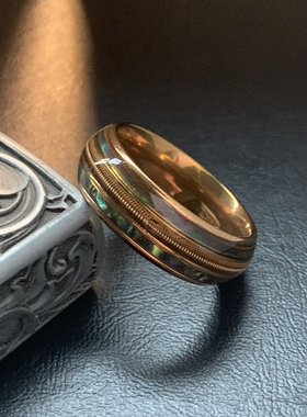 繁星-渐变色不掉色钛钢戒指男高级感酷食指通勤财运金色奢华指环