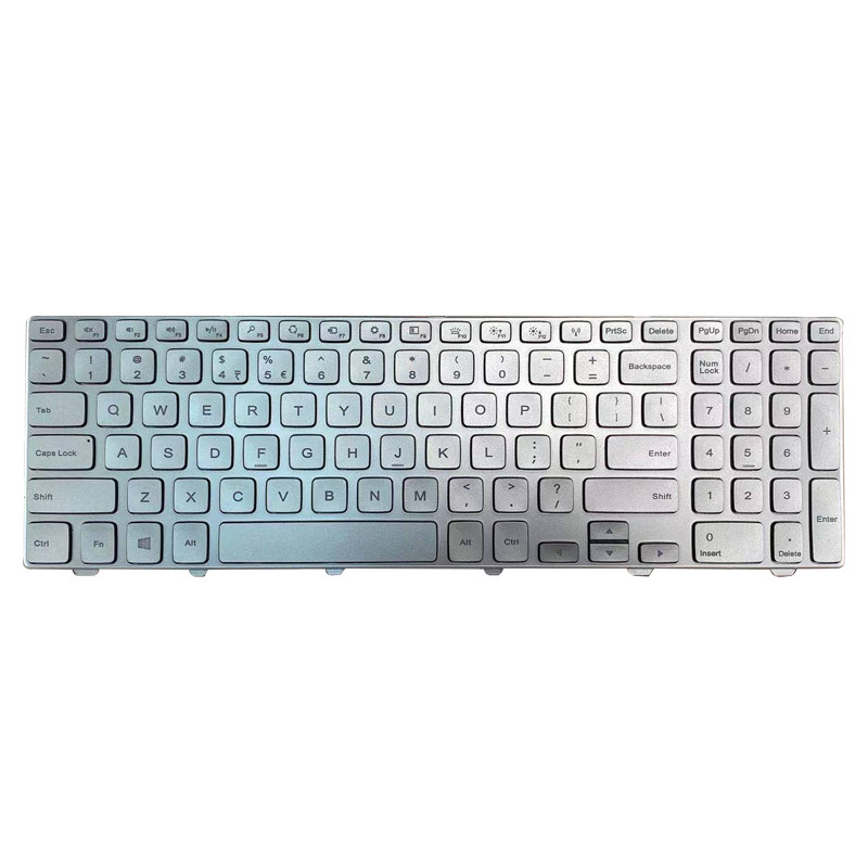 백라이트가 있는 DELL INSPIRON 15 7000 시리즈 7537 P36F 키보드 실버에 적합