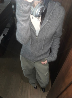 简约百搭连帽针织单穿打底叠穿羊毛保暖舒适保暖毛衣（含30%羊毛