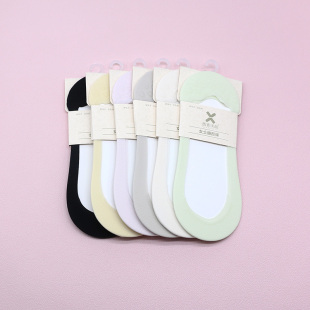 亚麻超浅口硅胶防滑弹力女隐形袜261B3361 高端新品 西客优品 夏季