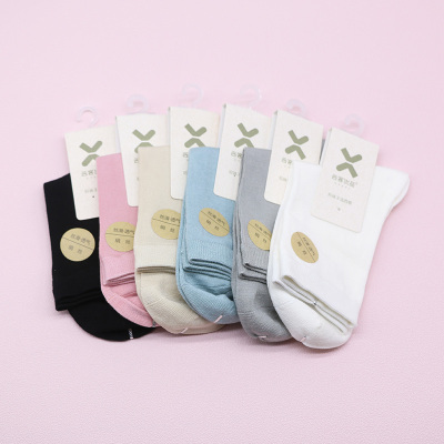 西客优品四季绢丝纯色无骨女袜