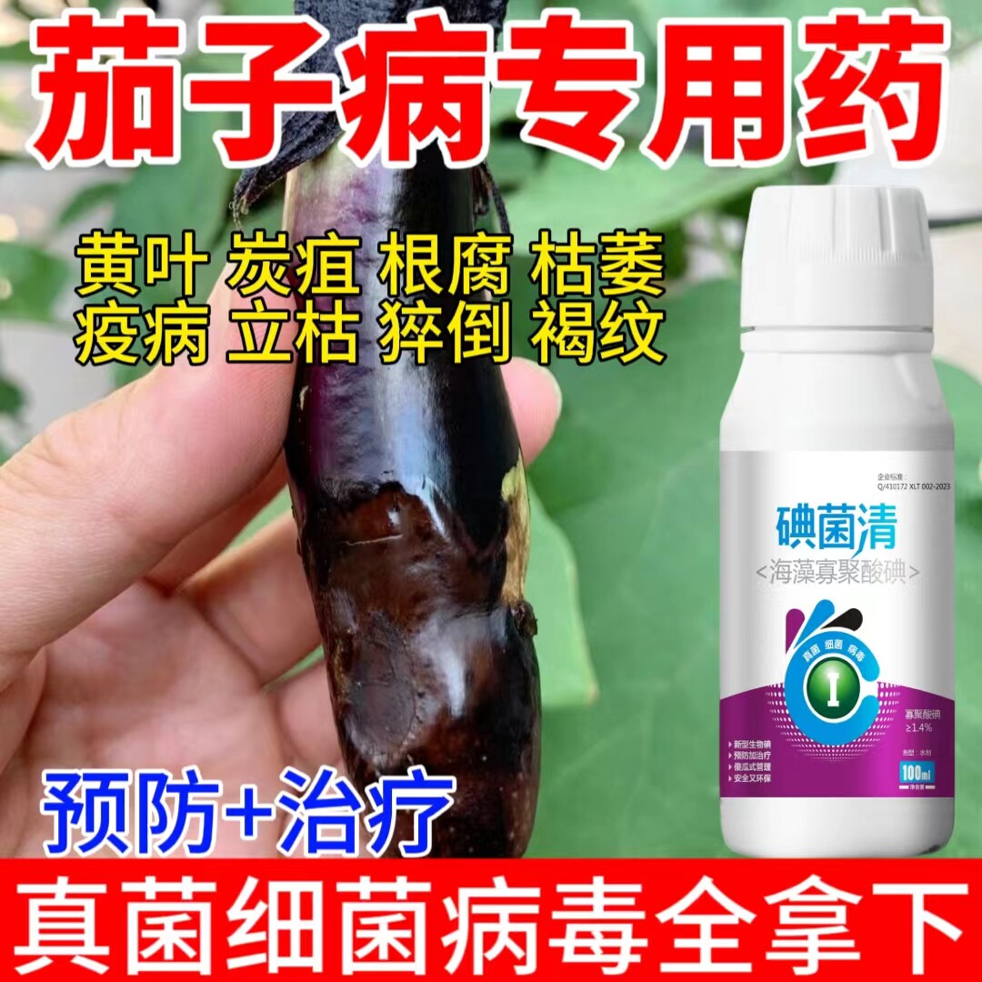 茄子病全清防治黄萎病枯萎病叶斑病黄化病青枯病炭疽病专用杀菌剂