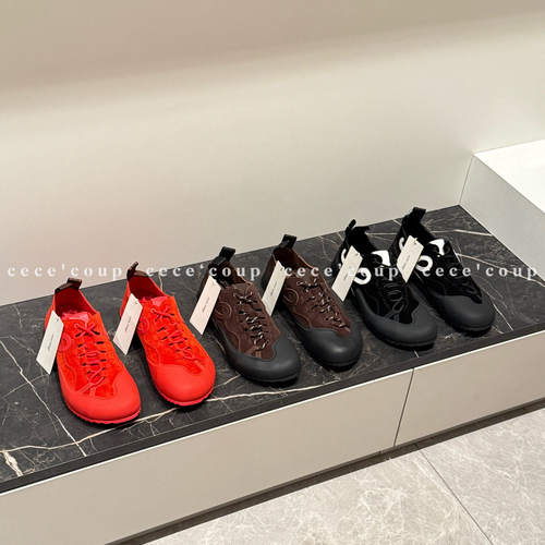 26FW复古丑萌真皮拼色德训鞋