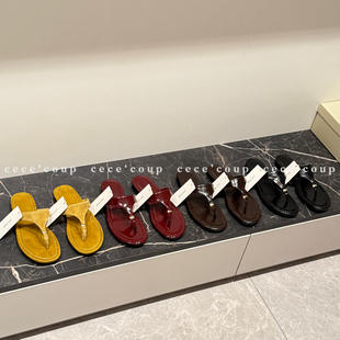 女 cece 简约夹趾平底凉拖鞋 鞋 26FW 慵懒feel 新品