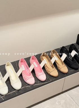 cece  宝藏 Shoe！03/28 新品 26FW 镂空圆头粗跟浅口单鞋女