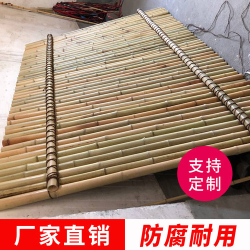 防腐竹子栅栏围墙草坪花坛