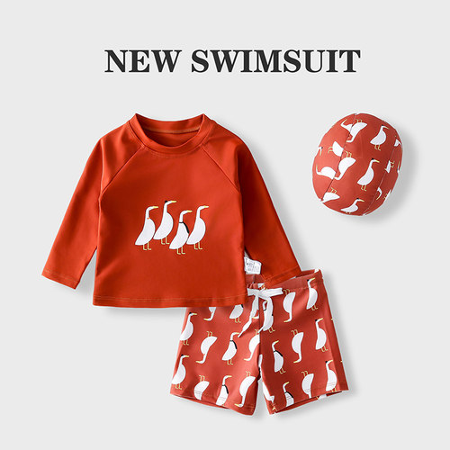 长袖儿童泳衣A类1-8岁男童