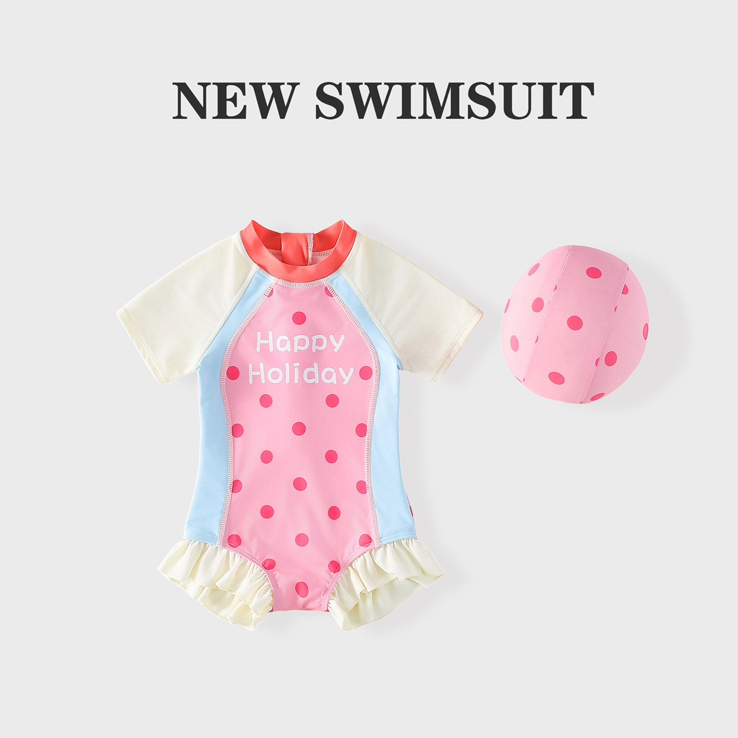 儿童泳衣女孩连体宝宝专业训练游泳衣小女童速干可爱温泉泳装新款