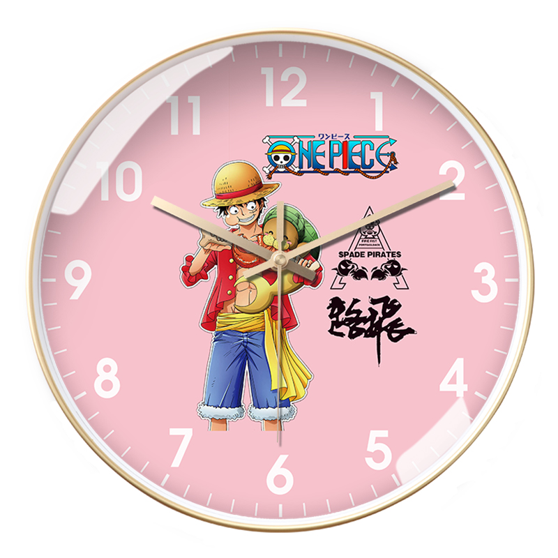 童趣客厅挂钟家用卡通玻璃卧室