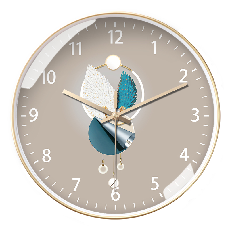 北欧时尚简约挂墙挂钟客厅装饰钟表几何创意静音石英钟家用电波钟