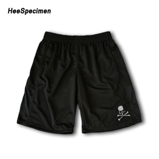 暗黑3m反光骷髅头MMJ网眼透气沙滩短裤 mastermind休闲五分薄短裤