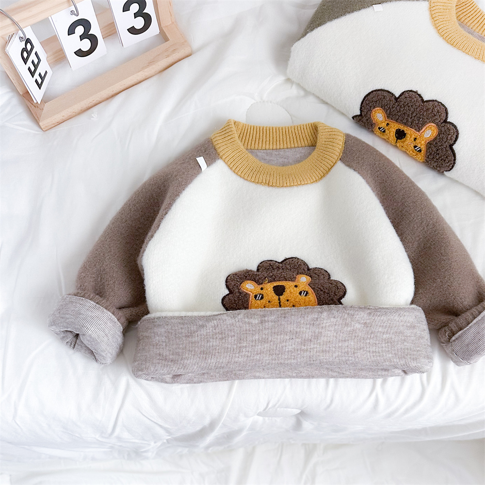 男童加德绒套头毛衣2025新款