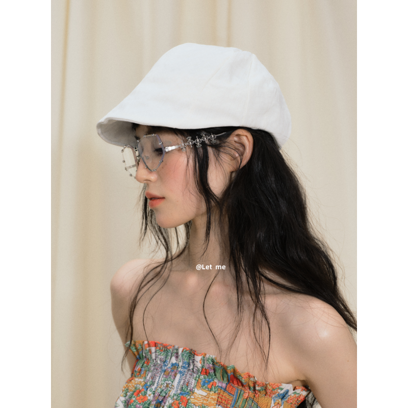 时髦新款文艺前进帽女夏韩版日系贝雷帽子显脸小复古鸭舌帽潮ins