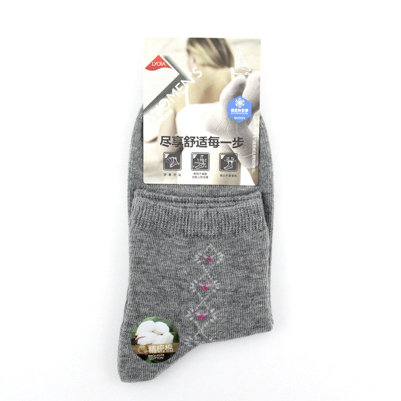 女士休闲棉袜子丰华秋冬高筒吸汗
