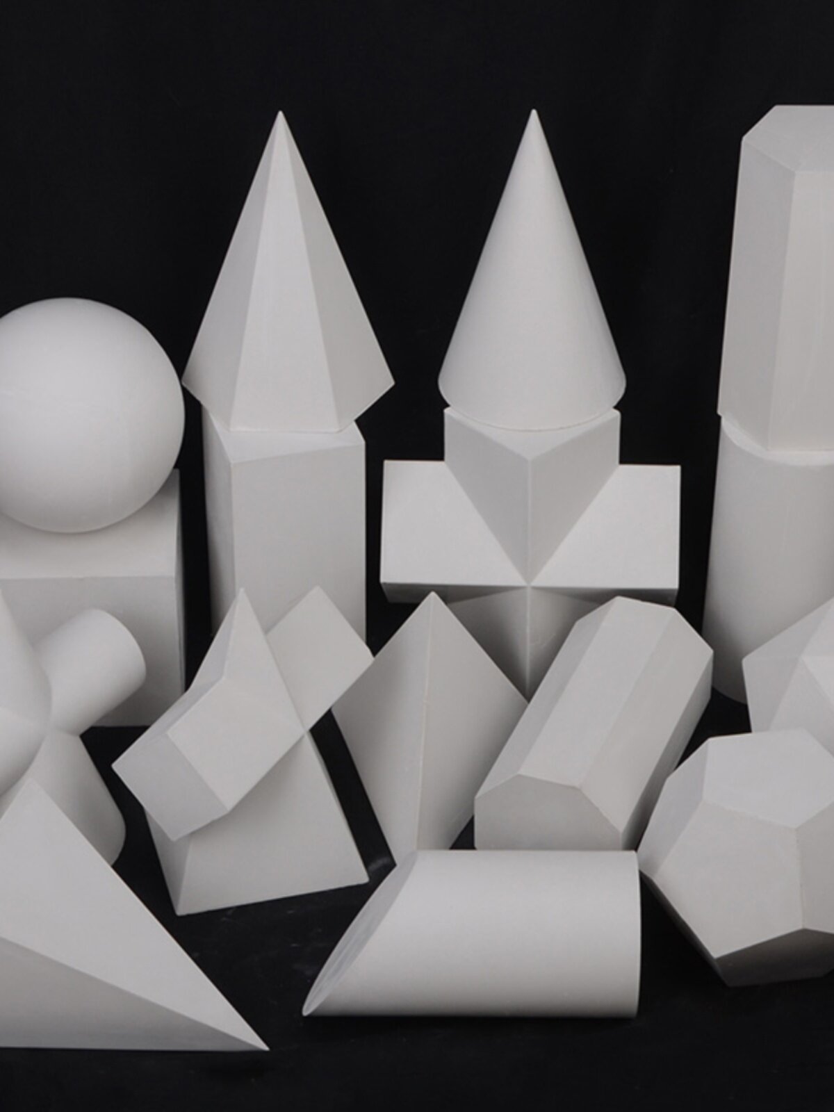 艺考全套16件几何体石膏像静物美术石膏教具二石膏几何体素描静物