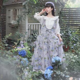 (开襟无熊版二团尾款)无尽夏绣球花连衣裙春日花语PH日系Lolita