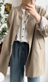 卡其风衣宽松落肩显瘦百搭外套秋款 非衣文艺气质款 休闲立领中长款
