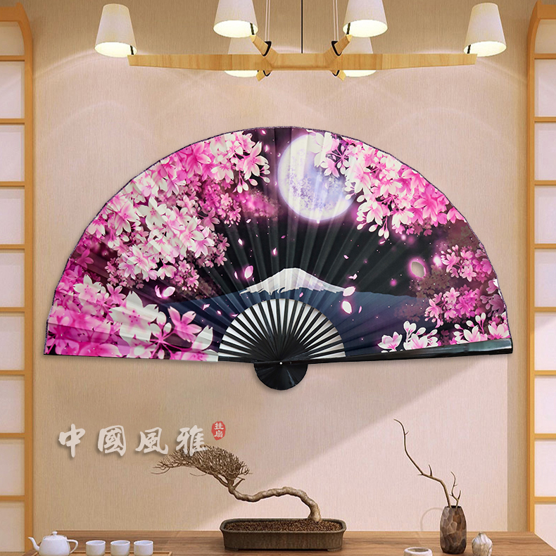日式折扇樱花扇浮世绘国风复古