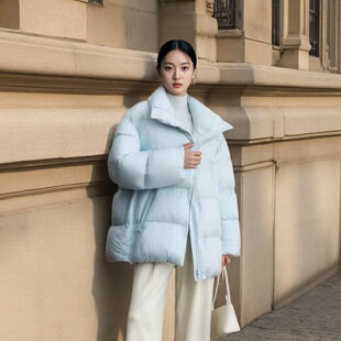 [捷克白鹅绒]致 FJSD董洁同款鹅绒羽绒服女25冬季泡芙外套