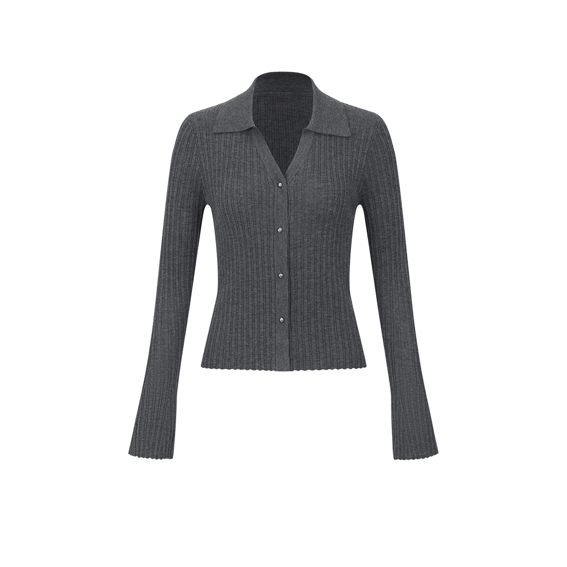 UR&DC2025秋冬新款钟楚曦同款法式气质修身长袖针织开衫女短上衣