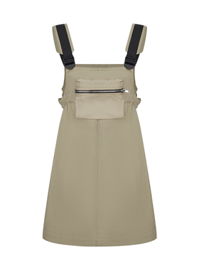 UR&DC2026夏季新款日系工装风口袋装饰设计感拼接背带裙外搭A字裙