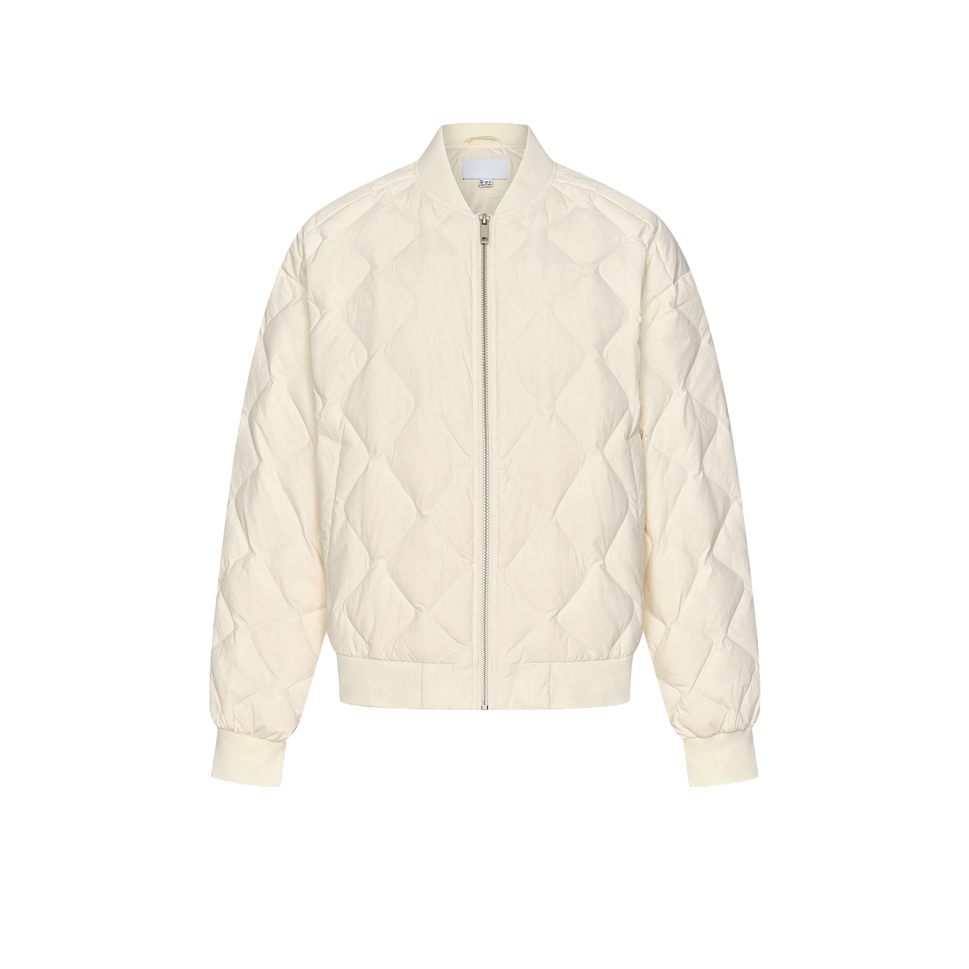 UR&DC2025冬季新款小个子简约菱格绗缝立领短款薄款羽绒服女外套