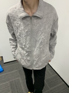 忍痛割爱价La cleanfit chute格雷系原创立体麂皮绒褶皱夹克短款