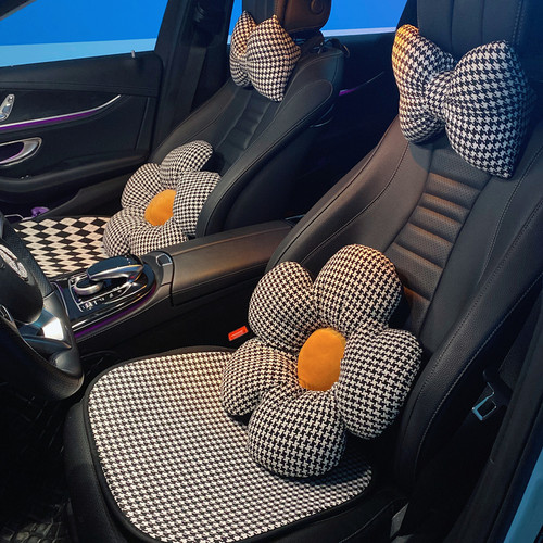 汽车腰靠抱枕座椅支撑创意千鸟
