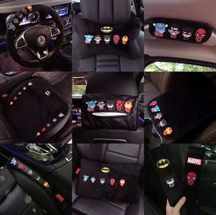 新款 腰靠卡通头枕腰枕 运动头枕男女汽车内饰手刹排档护肩套饰夏季