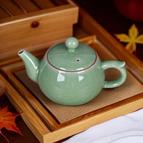 精品青瓷带过滤泡茶壶单壶