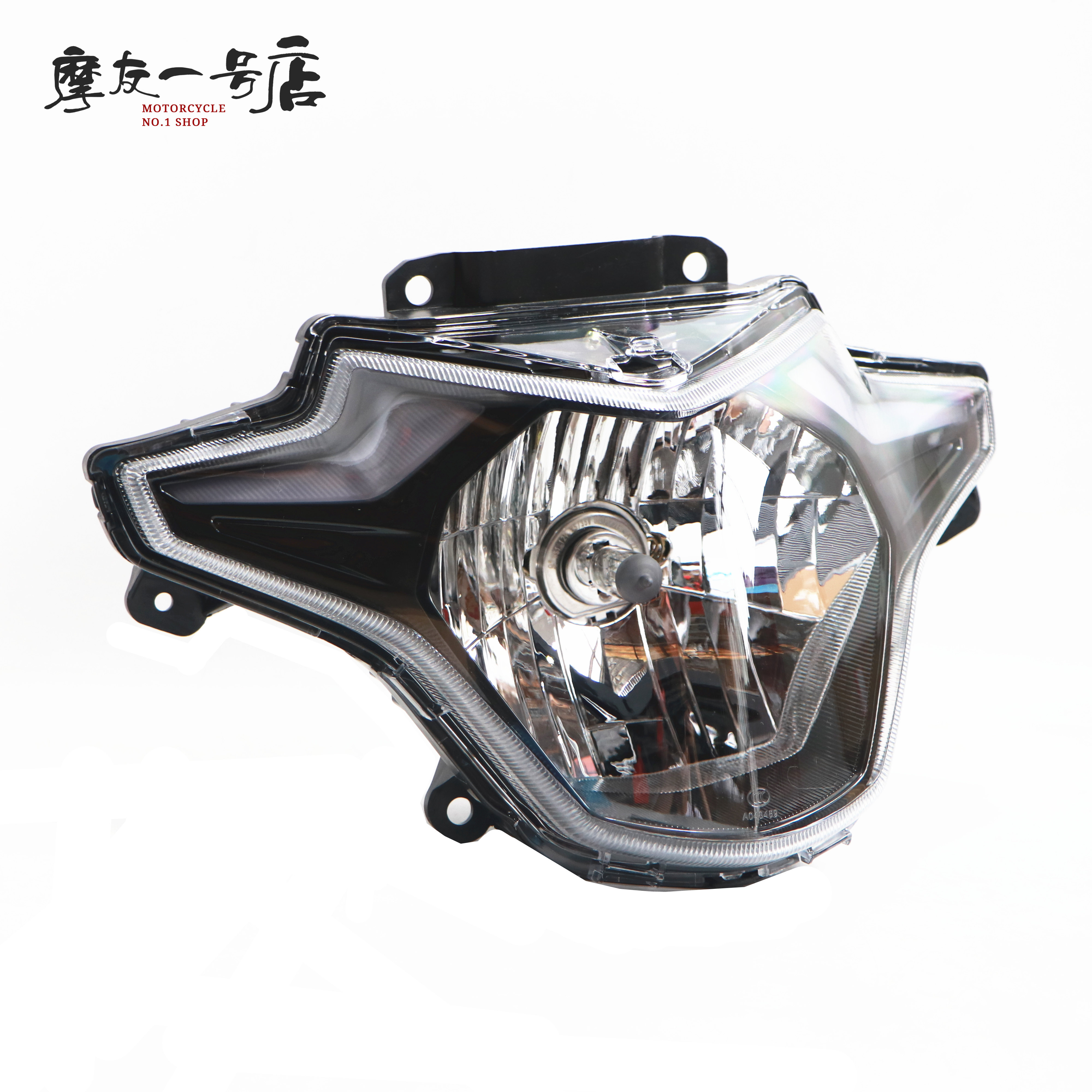 适用国4电喷usr125 hj125t-21前大灯前照灯车头灯大灯总成原装