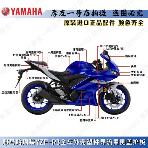 21-24YZF-R3全车外壳塑件r3导流