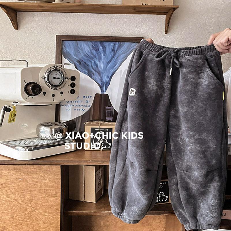 废土风~保暖双面奥粒绒裤子加绒