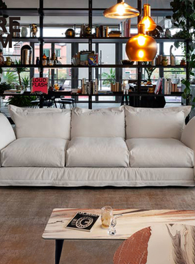 MOROSO意式极简Cloudscape云景侘寂风小户型直排羽绒花瓣高定沙发